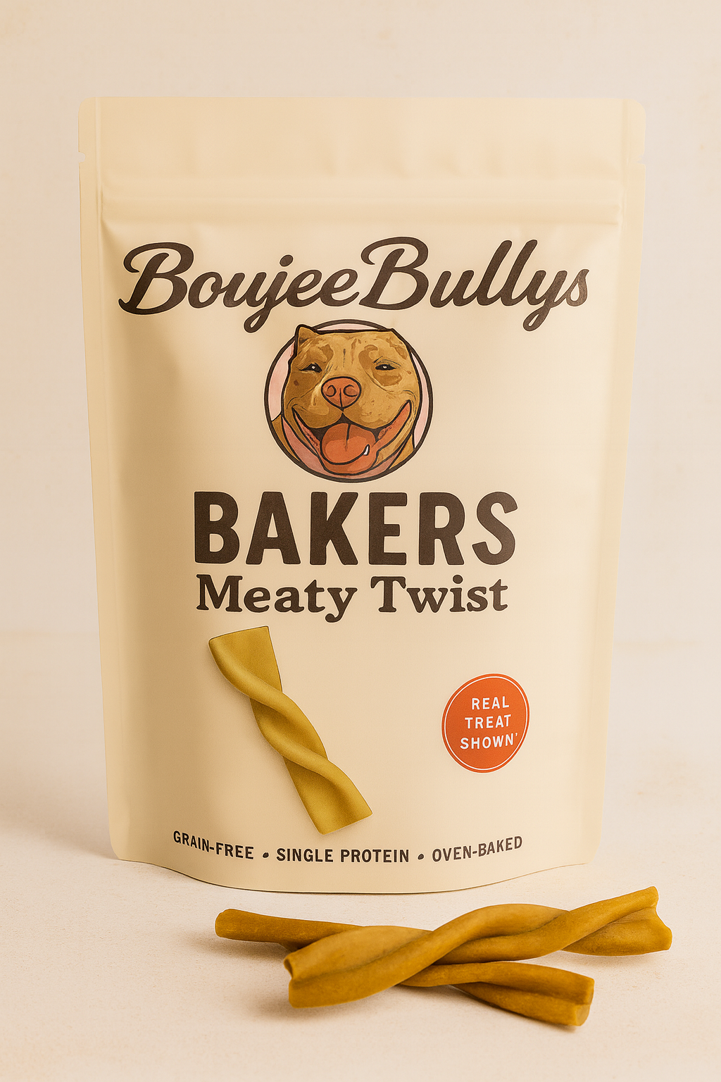 Boujee Bullys Bakers Meaty Twist – Gourmet Oven-Baked Dog Treat