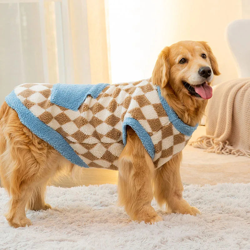 Dog Clothes for Big Dogs Winter Warm Dog Vest Fleece Dog Coat Pet Dog Hoodies Golden Retriever Collie Medium Large Dog Costume