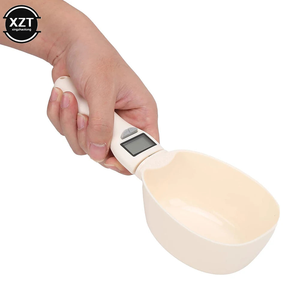 Pet Food Measuring Scoop Electronic Dog Cat Food Measuring Cup Digital Spoon Scale Kitchen Food Scale with LED Display 