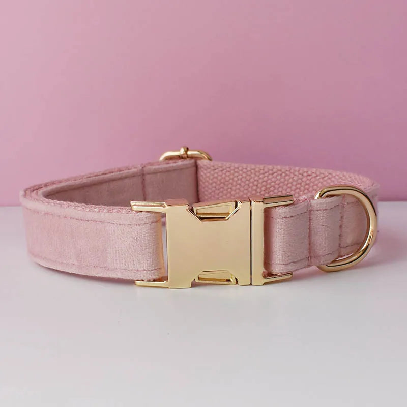Luxury Personalized Dog Collar Harness Leash set custom,custom Logo detachable dog bow tie collar,dog collar leash diy