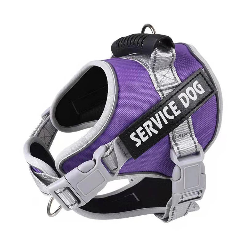 Personalised Big Dog Harness With Rubber Handle Adjustable K9 Dog Vest Service Dog Harness for Large Dog Walking Dog Accessories