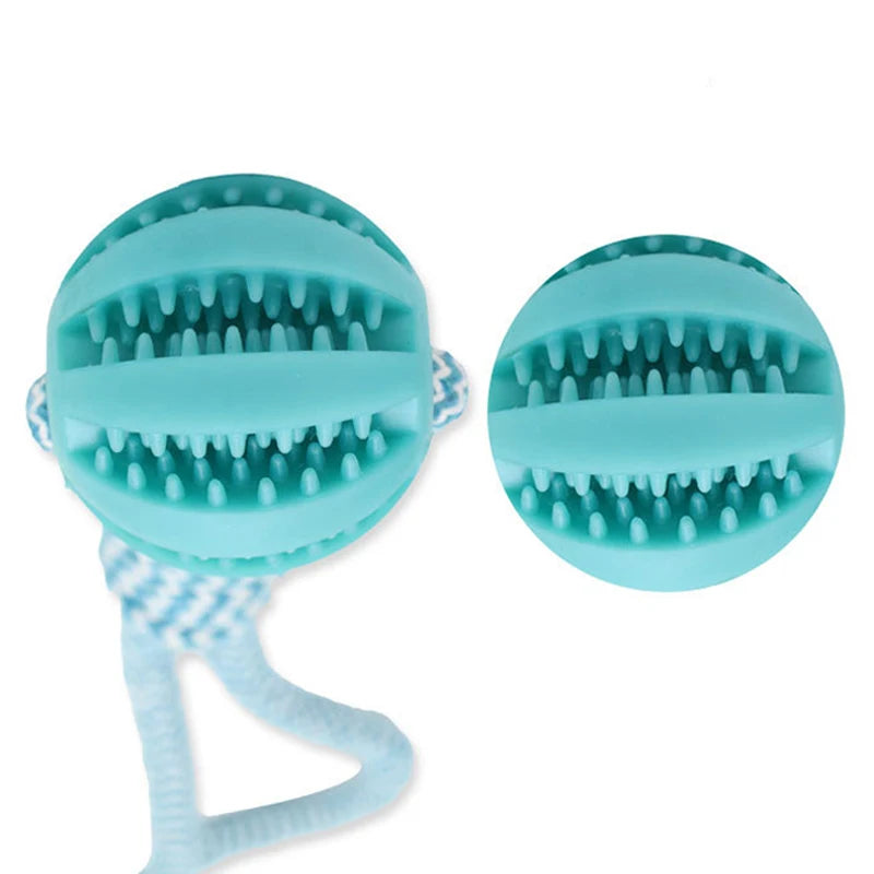 Pet Rubber Leaking Balls Toy for Small Large Dogs Treat Balls with Rope Puppy Chewing Bite Resistant Toys Dog Accessories