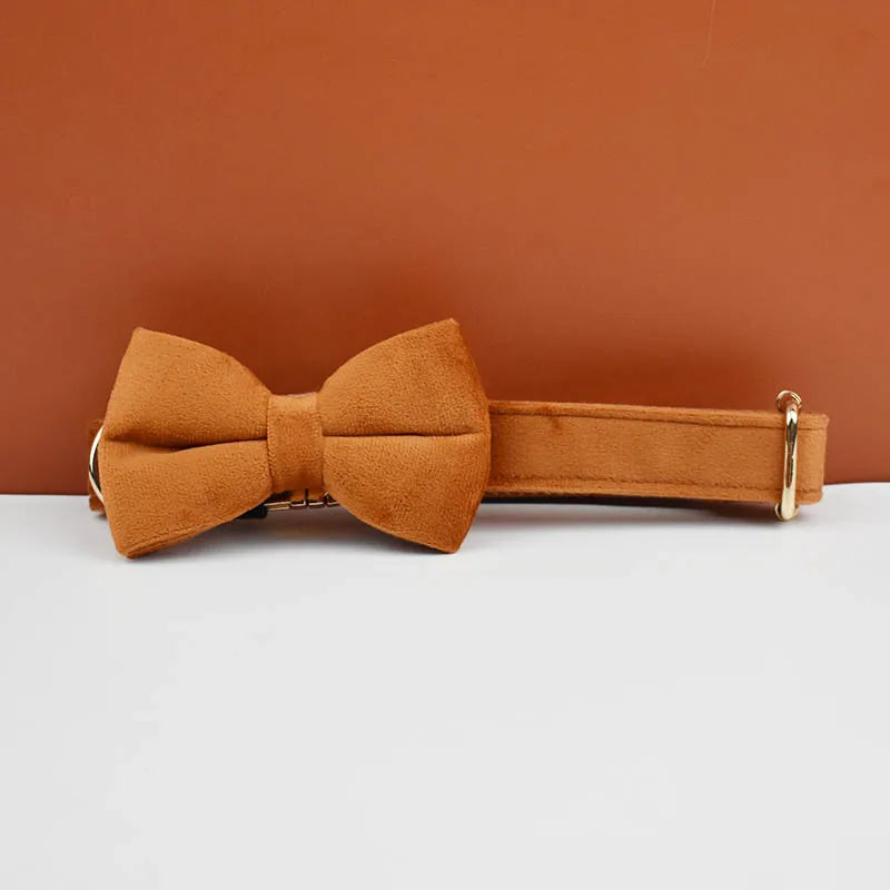 Luxury Personalized Dog Collar Harness Leash set custom,custom Logo detachable dog bow tie collar,dog collar leash diy