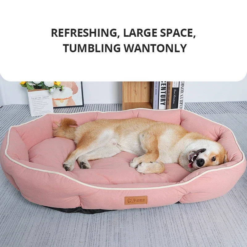 Large Dog Kennel Pet bed, Personalised washable dog bed accessories supplied with extra plush mat & underpad bedding.