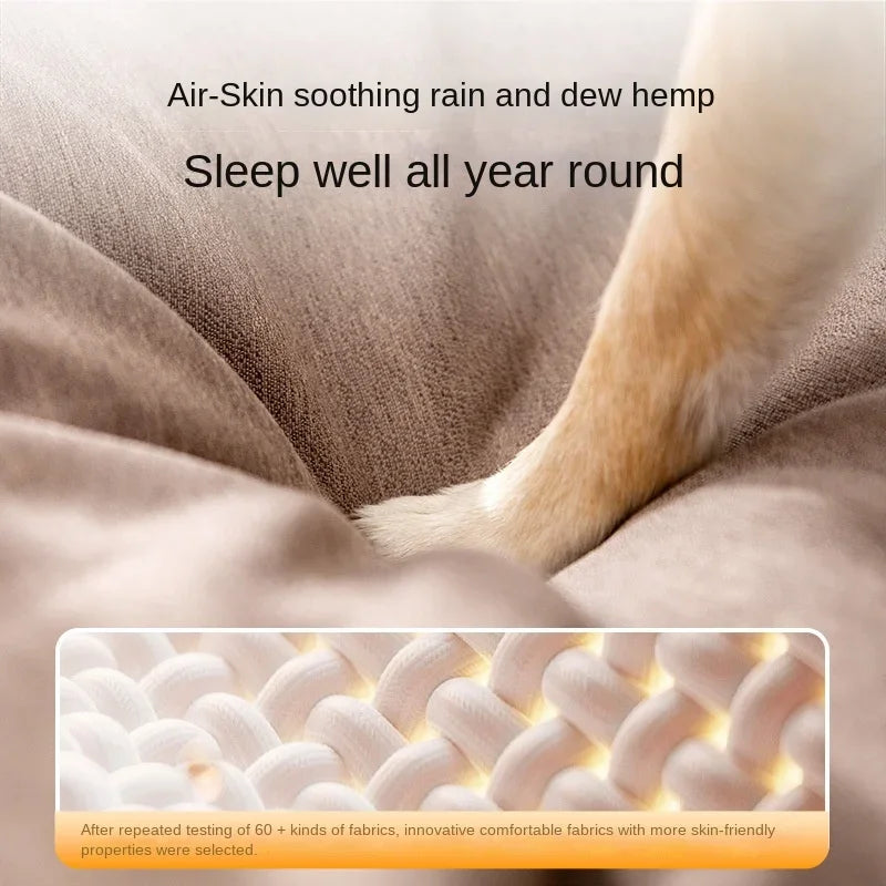 New Luxury Oversized Non-woven,Non-slip Winter Kennel Dog Bed Accessorised with Removable and Washable Pet Supplies.