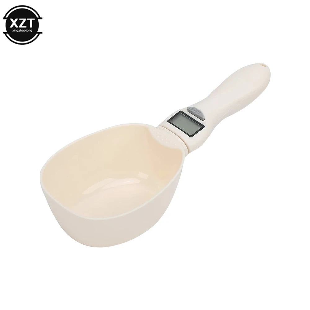 Pet Food Measuring Scoop Electronic Dog Cat Food Measuring Cup Digital Spoon Scale Kitchen Food Scale with LED Display 