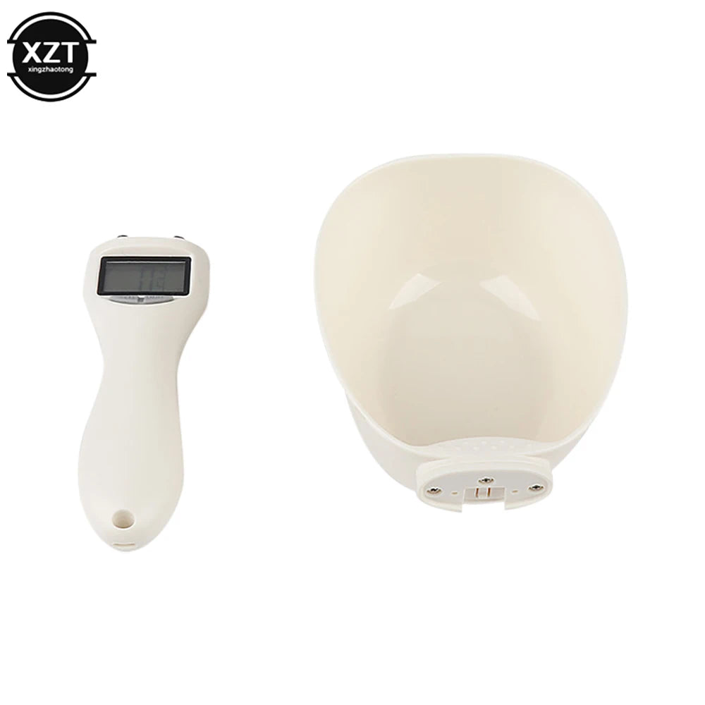 Pet Food Measuring Scoop Electronic Dog Cat Food Measuring Cup Digital Spoon Scale Kitchen Food Scale with LED Display 