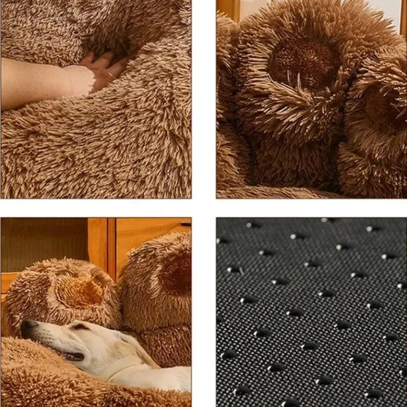 Large Kennel Washable Dog Bed Accessoried with Pet Mat Supplies.