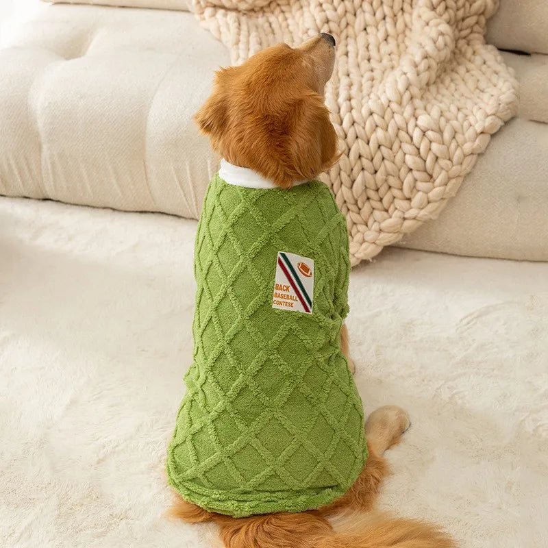 Dog Clothes for Big Dogs Winter Warm Dog Vest Fleece Dog Coat Pet Dog Hoodies Golden Retriever Collie Medium Large Dog Costume