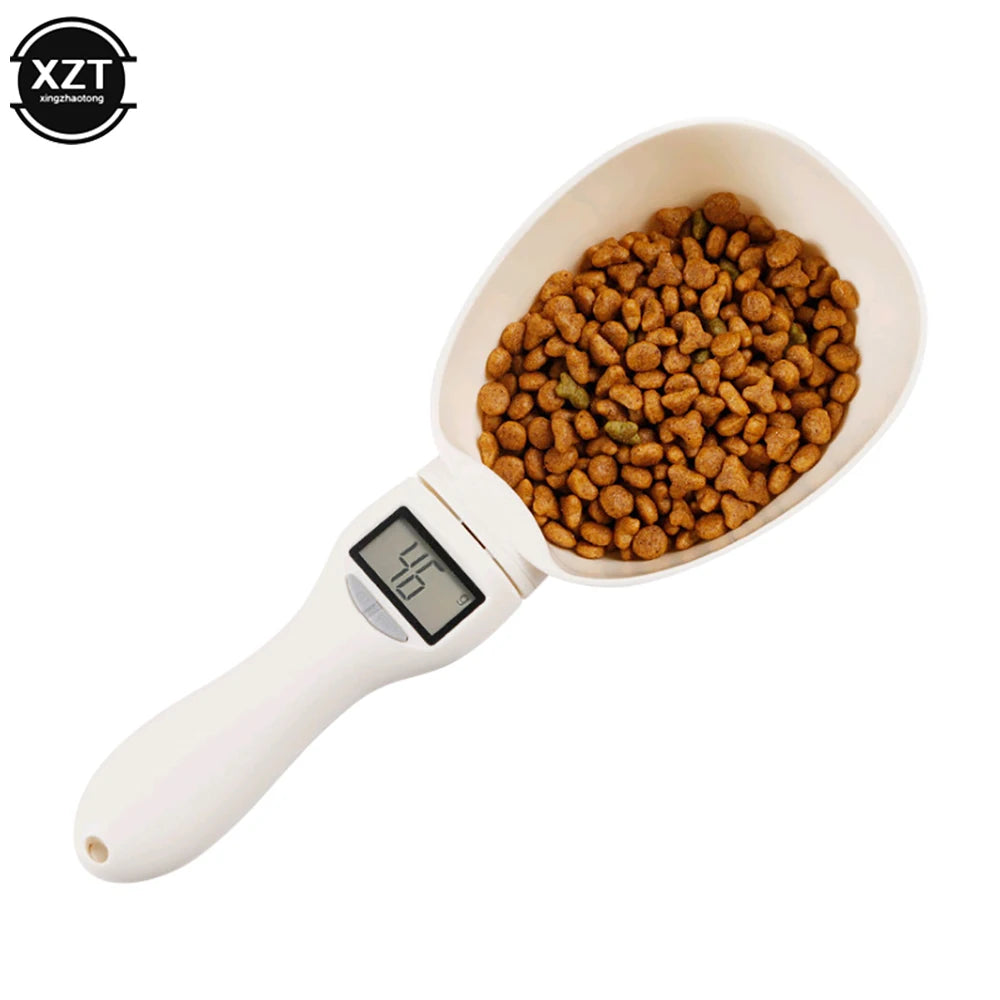 Pet Food Measuring Scoop Electronic Dog Cat Food Measuring Cup Digital Spoon Scale Kitchen Food Scale with LED Display 