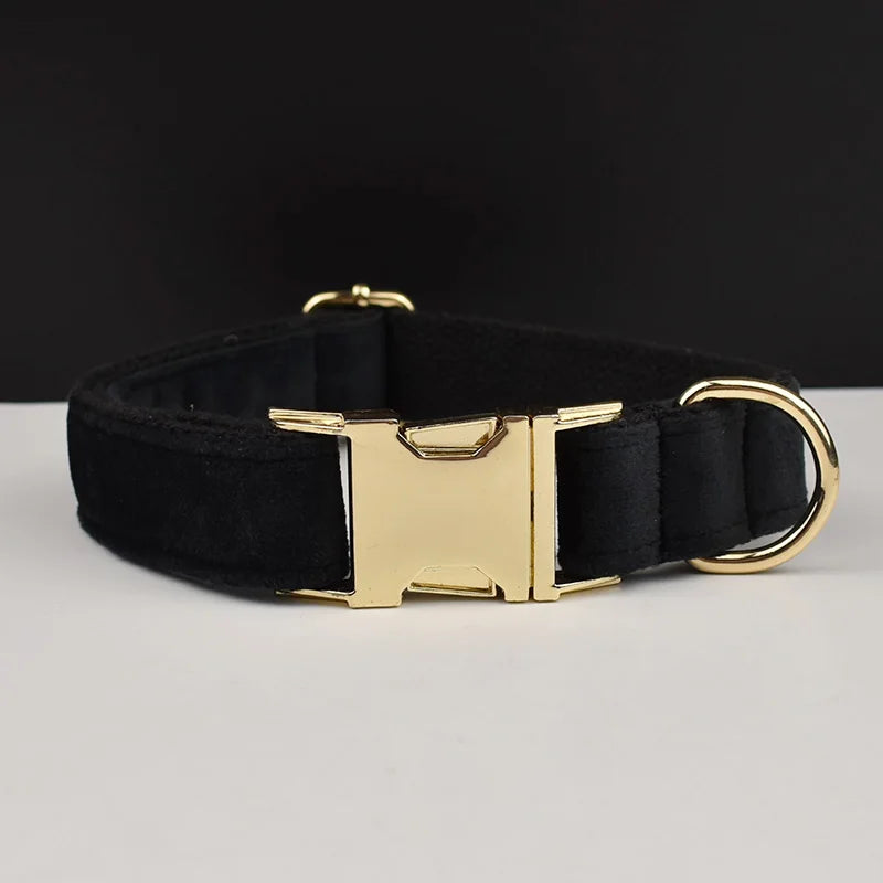 Luxury Personalized Dog Collar Harness Leash set custom,custom Logo detachable dog bow tie collar,dog collar leash diy