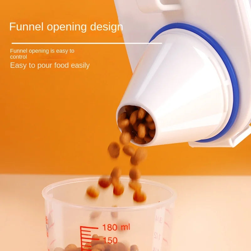 Dog Cat Food Container Sealed Plastic Storage Tank Moisture-proof Sealed Cans Transparent Bottles And Jars Pet Accessories