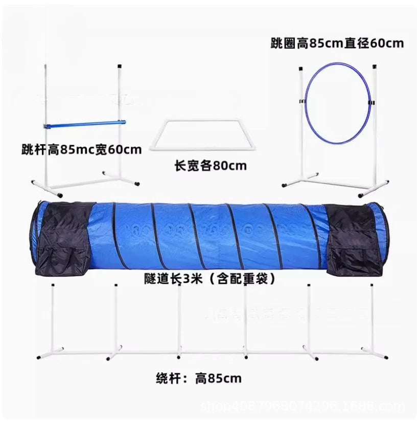 2024 Dog Agility Training Equipment Cloth Dog Canine Fitness Obstacle Course With Dog Agility Tunnel For Backyard