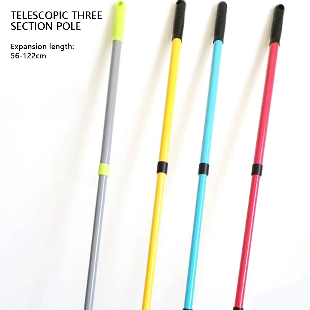 Long Handle Rubber Brooms 56-120cm Telescopic Pole Adjustables Household Cleaning Brush For Pet Hair Fur Remover Broom