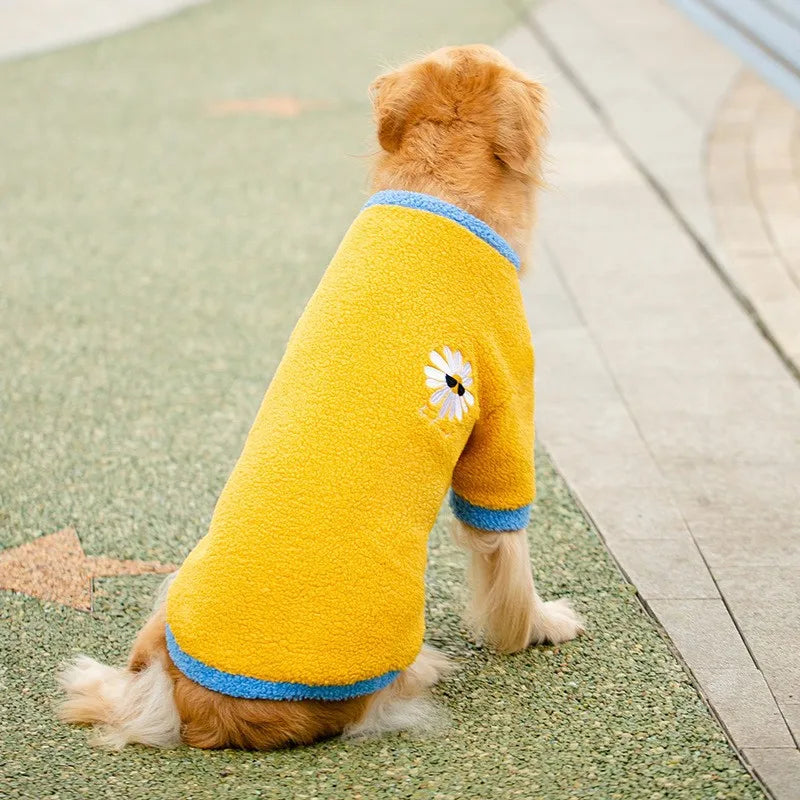 Dog Clothes for Big Dogs Winter Warm Dog Vest Fleece Dog Coat Pet Dog Hoodies Golden Retriever Collie Medium Large Dog Costume