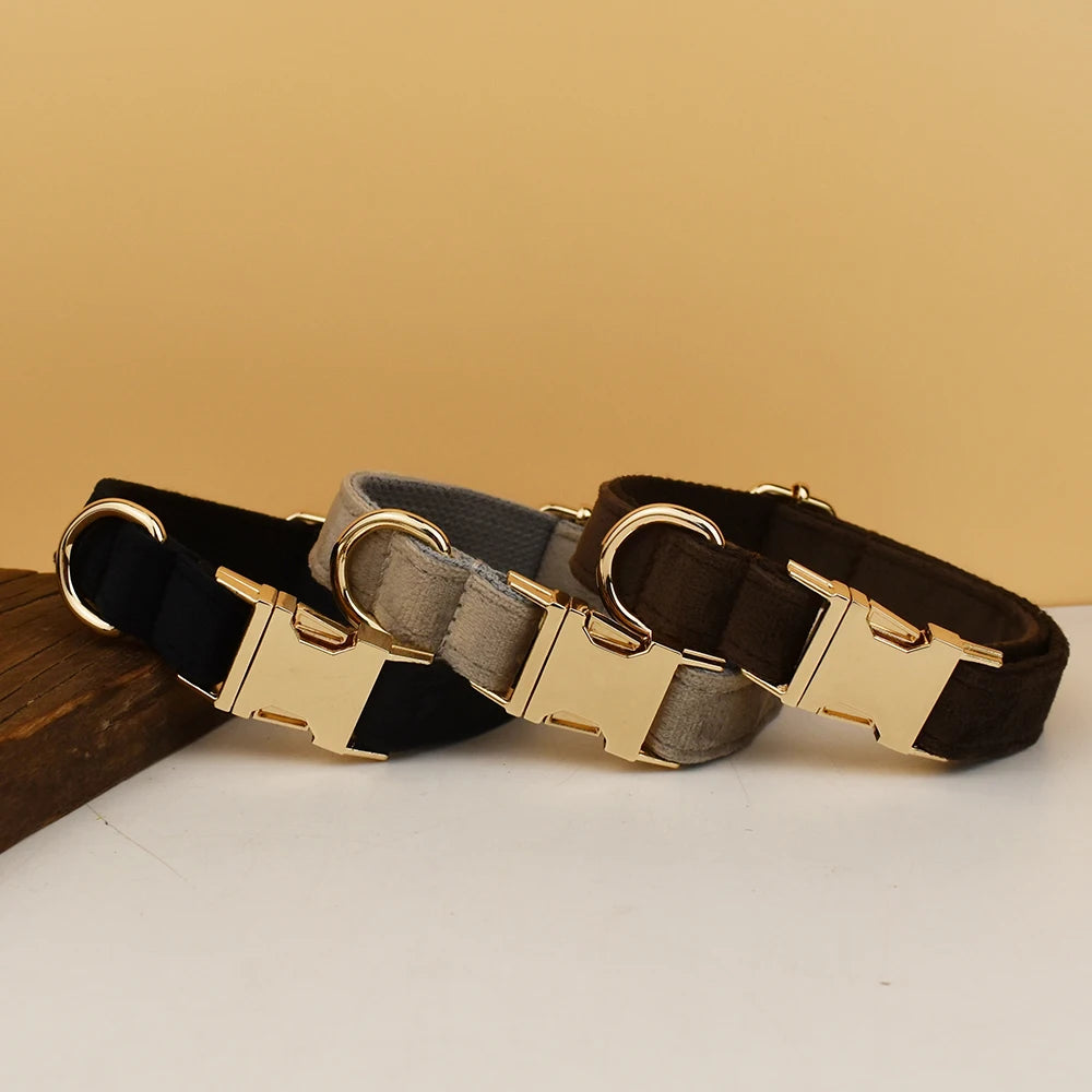 Luxury Personalized Dog Collar Harness Leash set custom,custom Logo detachable dog bow tie collar,dog collar leash diy