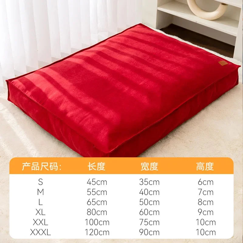 New Luxury Oversized Non-woven,Non-slip Winter Kennel Dog Bed Accessorised with Removable and Washable Pet Supplies.