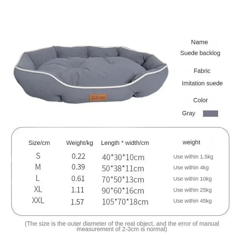 Large Dog Kennel Pet bed, Personalised washable dog bed accessories supplied with extra plush mat & underpad bedding.