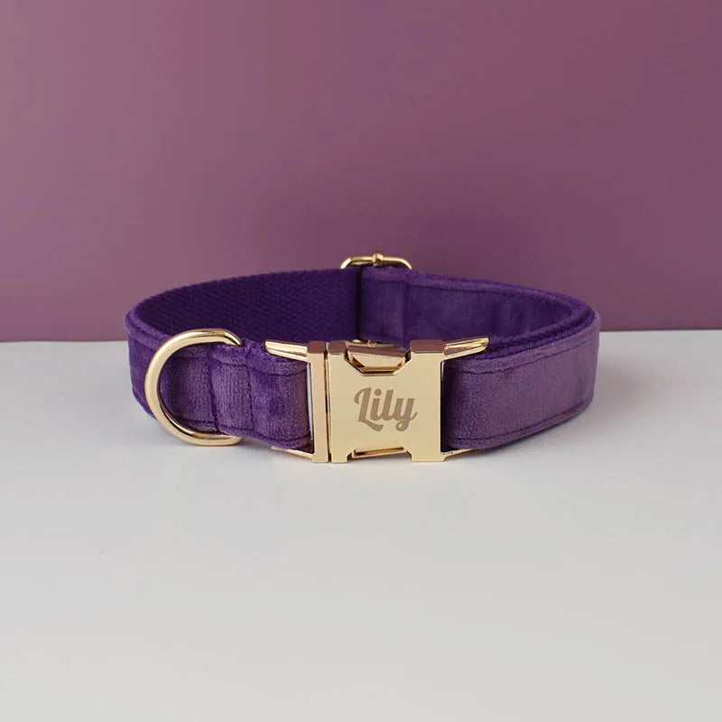 Luxury Personalized Dog Collar Harness Leash set custom,custom Logo detachable dog bow tie collar,dog collar leash diy