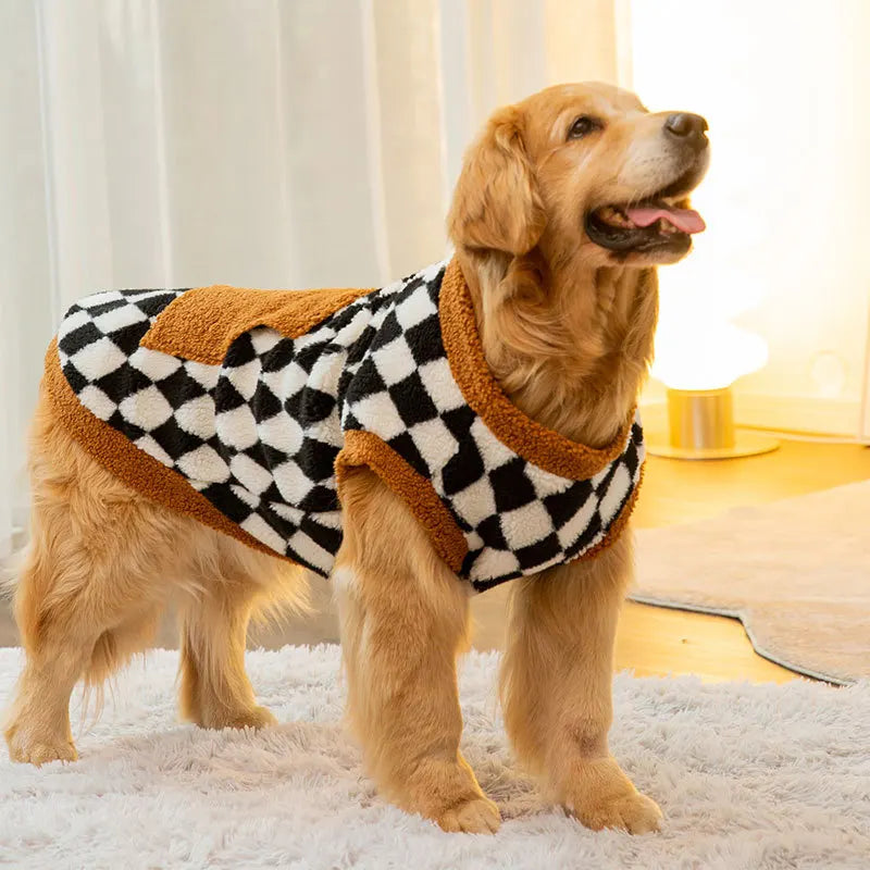 Dog Clothes for Big Dogs Winter Warm Dog Vest Fleece Dog Coat Pet Dog Hoodies Golden Retriever Collie Medium Large Dog Costume