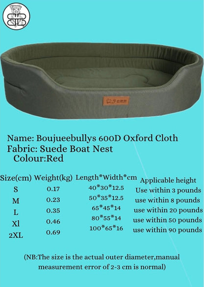 Large Personalized Waterproof Dog Bed Accessorized with a Washable inner pad Suitable for Pet Beds.