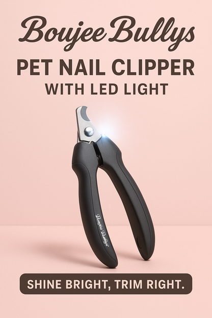 Boujee Bullys Professional Pet Nail Clipper Scissors with LED Light – Precision Grooming Tool for Dogs & Cats