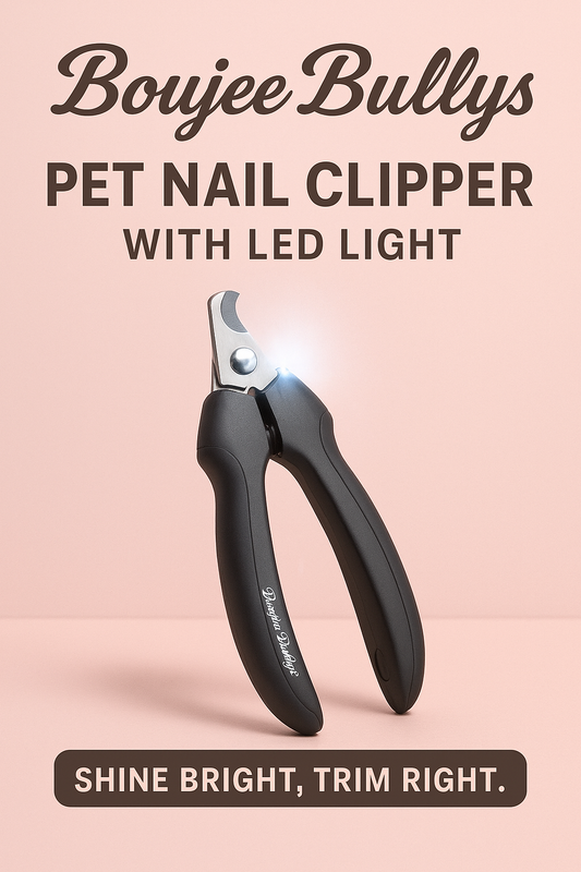 Boujee Bullys Professional Pet Nail Clipper Scissors with LED Light – Precision Grooming Tool for Dogs & Cats