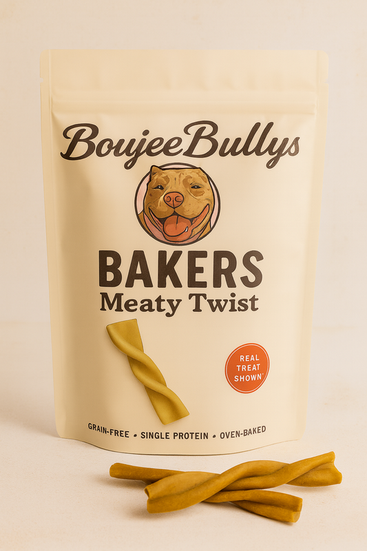 Boujee Bullys Bakers Meaty Twist – Gourmet Oven-Baked Dog Treat