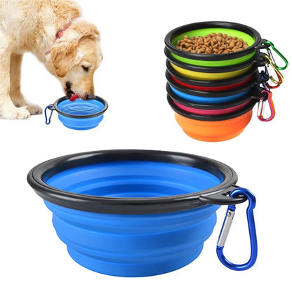 1000ml Travel Folding Silicone Bowl Portable Puppy Food Container Water Feeder Puppy Doggy Food Container Dog Accessories