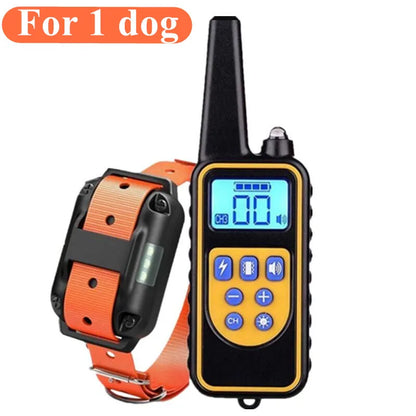 Electric Dog Training Collar Waterproof Dog Bark Collar Pet With Remote Control Rechargeable Anti Barking Device All Size Dogs