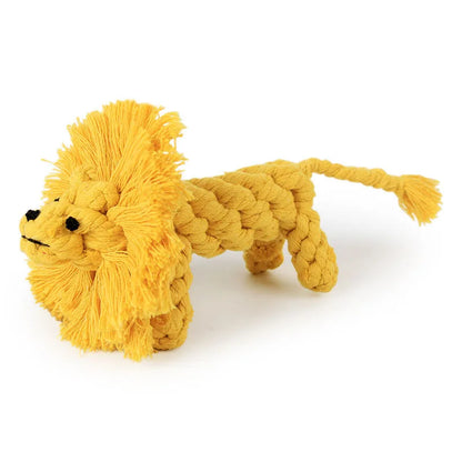 1pc Pet Dog Toys Cartoon Animal Dog Chew Toys Durable Braided Bite Resistant Puppy Molar Cleaning Teeth Cotton Rope Toy