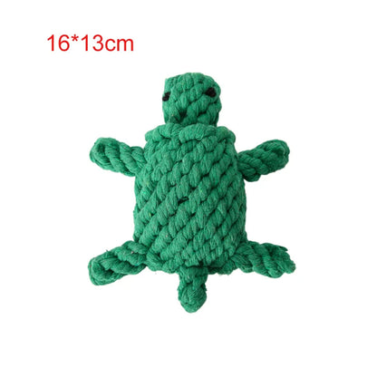 1pc Pet Dog Toys Cartoon Animal Dog Chew Toys Durable Braided Bite Resistant Puppy Molar Cleaning Teeth Cotton Rope Toy