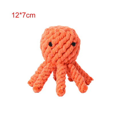 1pc Pet Dog Toys Cartoon Animal Dog Chew Toys Durable Braided Bite Resistant Puppy Molar Cleaning Teeth Cotton Rope Toy