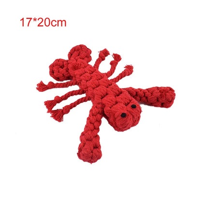 1pc Pet Dog Toys Cartoon Animal Dog Chew Toys Durable Braided Bite Resistant Puppy Molar Cleaning Teeth Cotton Rope Toy