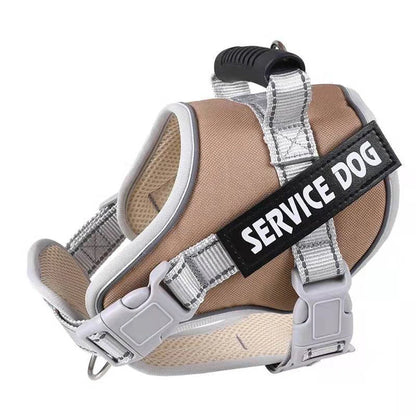 Personalised Big Dog Harness With Rubber Handle Adjustable K9 Dog Vest Service Dog Harness for Large Dog Walking Dog Accessories