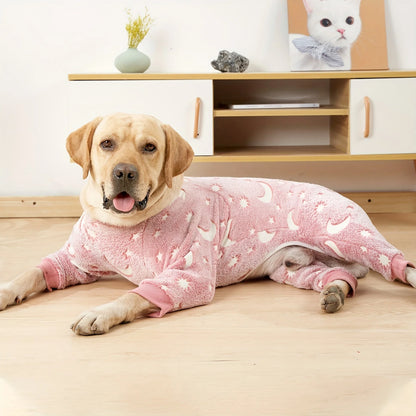 The Latest Winter Pajamas Pet Clothes Medium And Large Dog Pajamas Golden Home Clothes To Prevent Hair Loss Dog Warm Soothing Pa