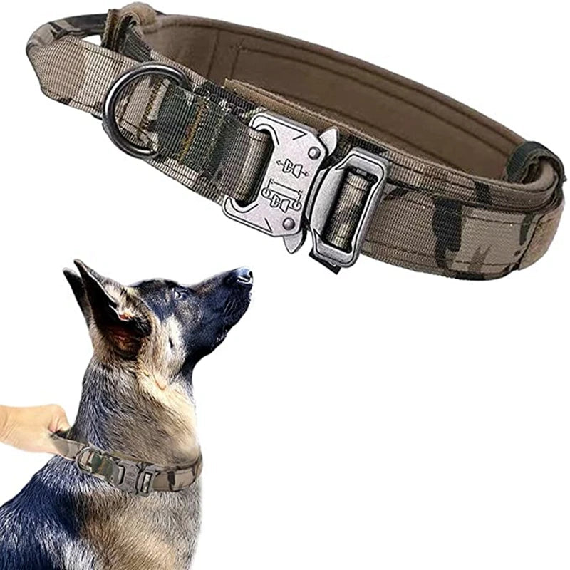 Dog Collar Durable Tactical Leash Set Adjustable Military Pet Collar Leash Medium Large Dog German Shepherd Training Accessories