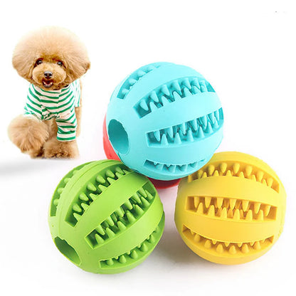 Dog Rubber Leakage Ball Dogs Molar and Teeth Cleaning Chew Balls Training Slow Pet Interactive Elasticity Ball for Pet Products