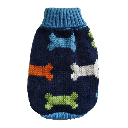 Warm Pet Dog Sweater Winter Dog Clothes for Small Medium Dogs Knitted Puppy Cat Coat Chihuahua French Bulldogs Yorkie Customes