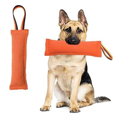 Dog Bite Tug Toy Pet Training Biting Stick with Strong Handle for Fetch & Puppy K9 Training Pull Toy for Medium Large Dogs