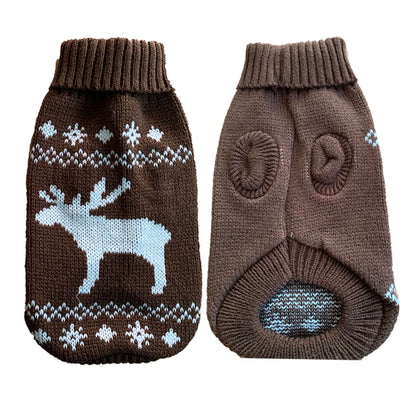 Warm Pet Dog Sweater Winter Dog Clothes for Small Medium Dogs Knitted Puppy Cat Coat Chihuahua French Bulldogs Yorkie Customes