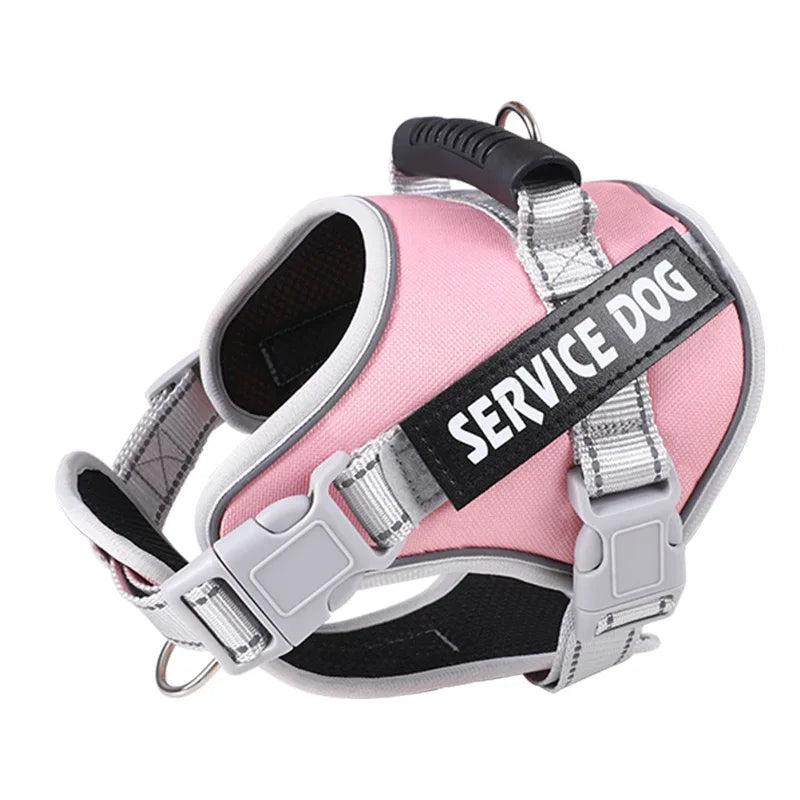 Personalised Big Dog Harness With Rubber Handle Adjustable K9 Dog Vest Service Dog Harness for Large Dog Walking Dog Accessories