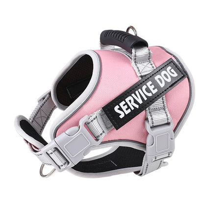 Personalised Big Dog Harness With Rubber Handle Adjustable K9 Dog Vest Service Dog Harness for Large Dog Walking Dog Accessories