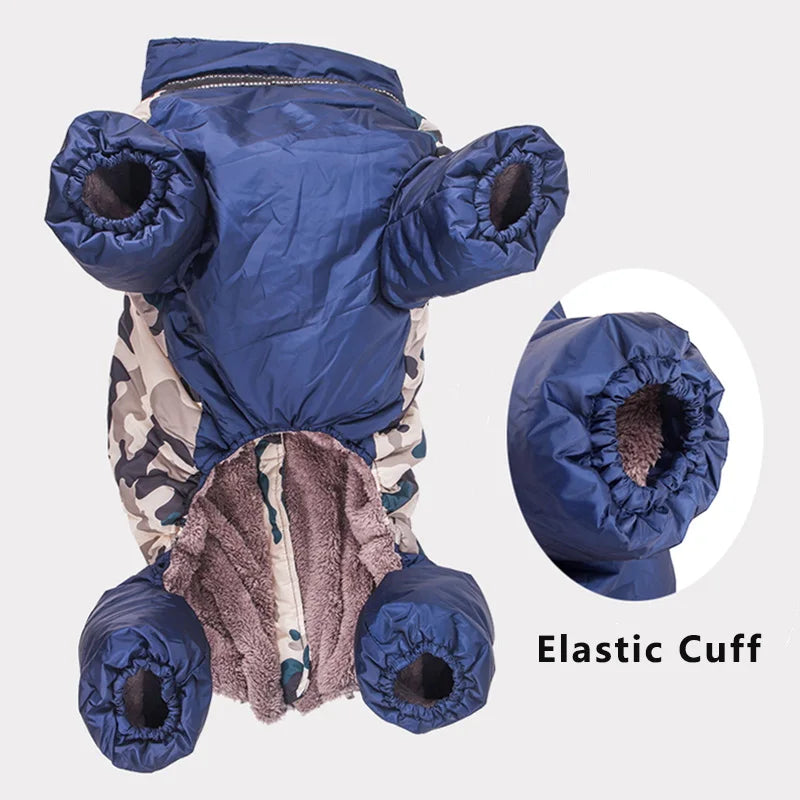 Winter Warm Dog Jacket For Large Dogs Waterproof Big Dog Jumpsuit Clothes Labrador Doberman Coat Clothing For Medium Large Dogs