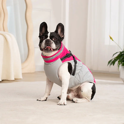 Waterproof Pet Jacket With Harness Winter Warm Dog Clothes for Small Large Dogs Labrador Coat Chihuahua French Bulldog Outfits