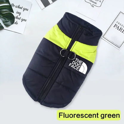 Waterproof Warm Dog Clothes Pet Coat Winter Vest Padded Zipper Jacket Dog Clothing for Small Medium Big Dogs The Dog Face Outfit