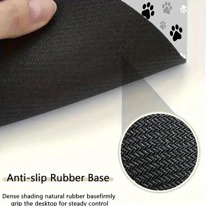 1Pc Absorbent Pet Feeding Mat For Dogs amp Cats Leak Proof Easy Clean Multi-Purpose With Creative Print Design Washable Pet Mat