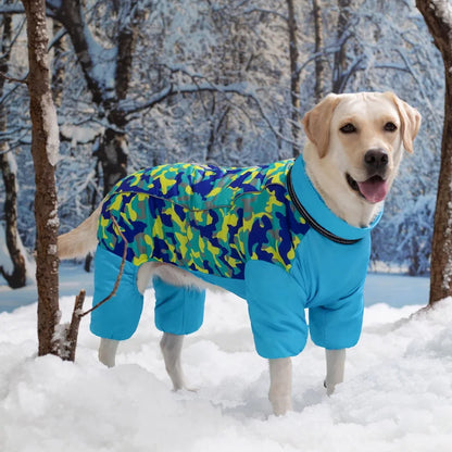 Winter Warm Dog Jacket For Large Dogs Waterproof Big Dog Jumpsuit Clothes Labrador Doberman Coat Clothing For Medium Large Dogs