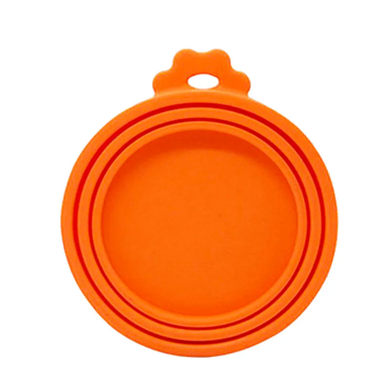 2pcs/set Reusable Pet Food Can Cover and Spoon Portable Dogs Cat Storage Tin Cap Lid Seal Cover Health Pet Supplies Pet Lids Can