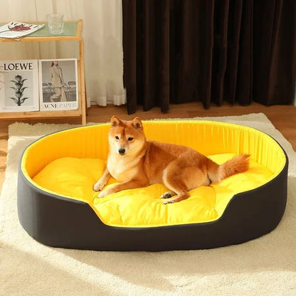 The Boujueebullys Four Seasons Universal Kennel Dog Sofa Bed Customisable with a Plushy Mat.